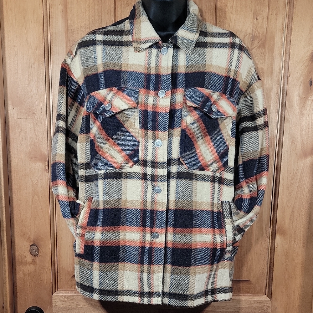 Plaid Button-Up Shacket
